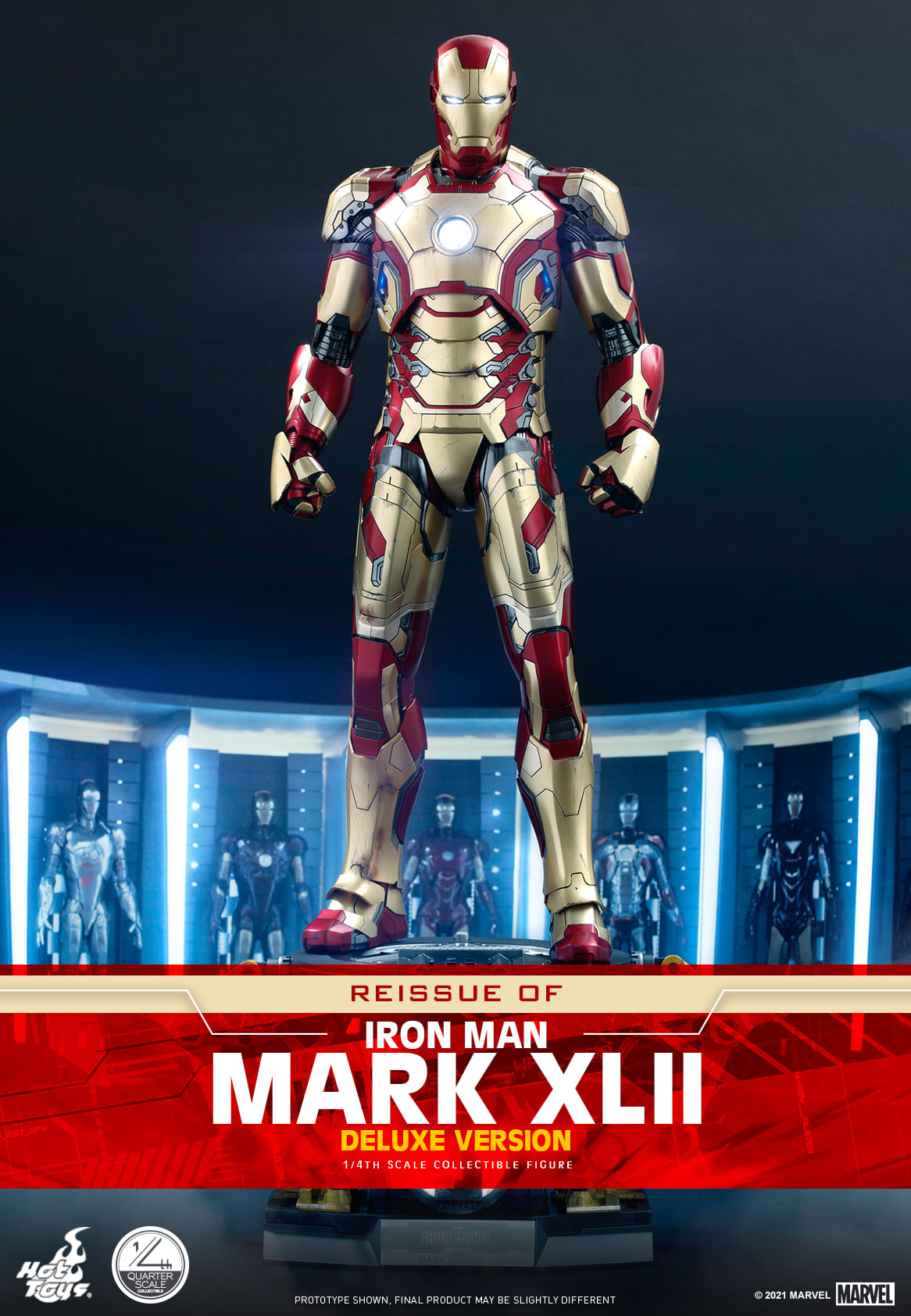 Hot Toys QS008 1/4 Iron Man 3 - Mark XLII (Deluxe Version) [Reissue]