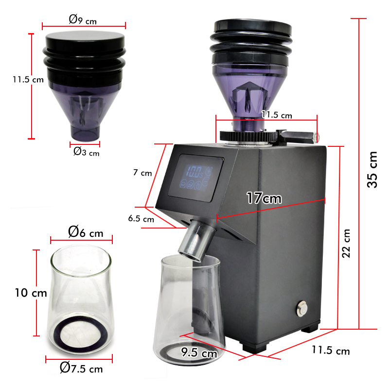 ตัวบดกาแฟเอเพรสโซ่ ทัชสกรีน เฟืองบดไทเทเนียม