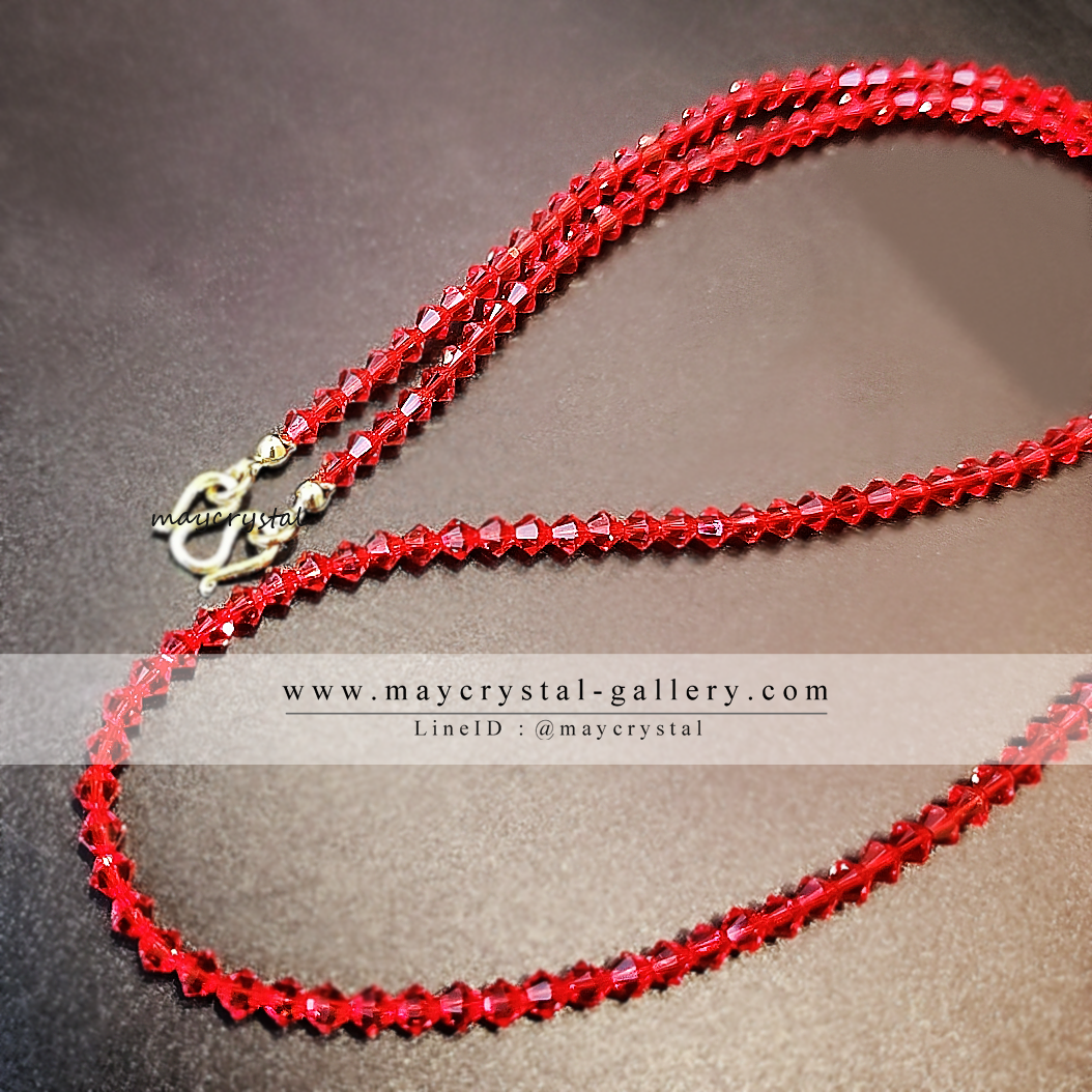 สร้อยคอคล้องพระ คริสตัลแท้จากยุโรป (Embellished with Crystals from Austria)
