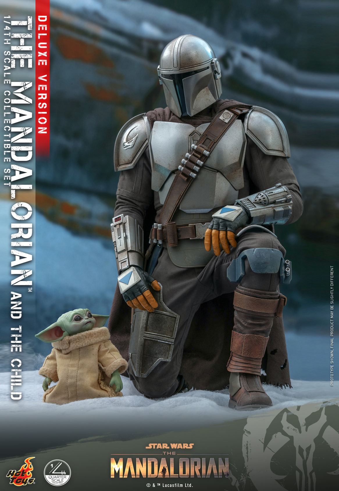 Hot Toys QS017 1/4 Star Wars™ The Mandalorian™ - The Mandalorian & The Child (Deluxe Version)