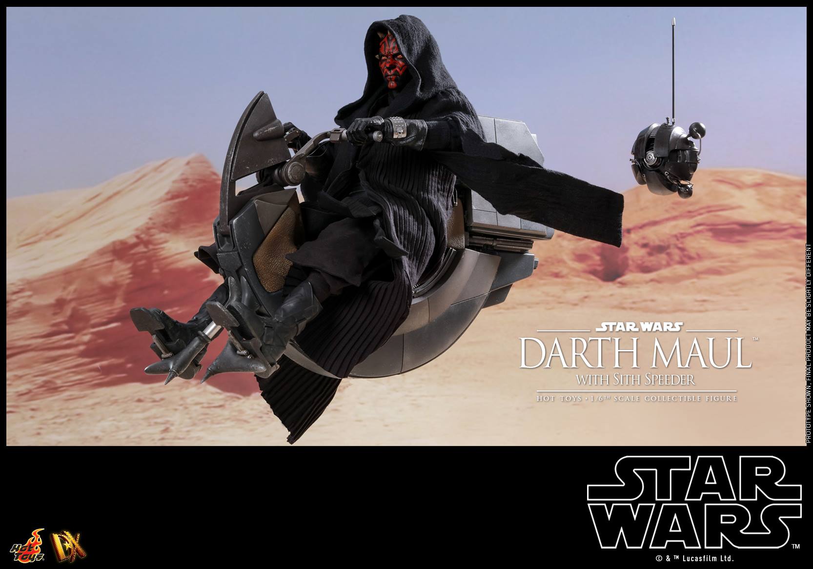 Hot Toys DX17 STAR WARS EPISODE I: THE PHANTOM MENACE - DARTH MAUL WITH SITH SPEEDER