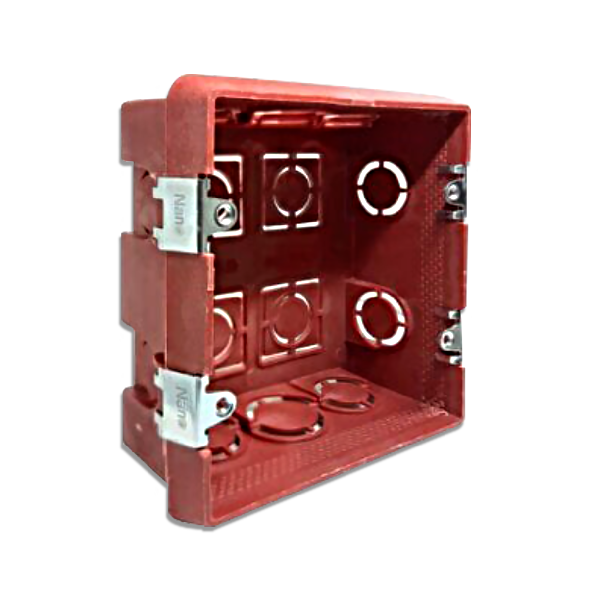 NANO บล็อคฝังหูเหล็ก ขนาด 4"x4" สีส้ม รุ่น NANO-409M (100 ชิ้น/กล่อง)