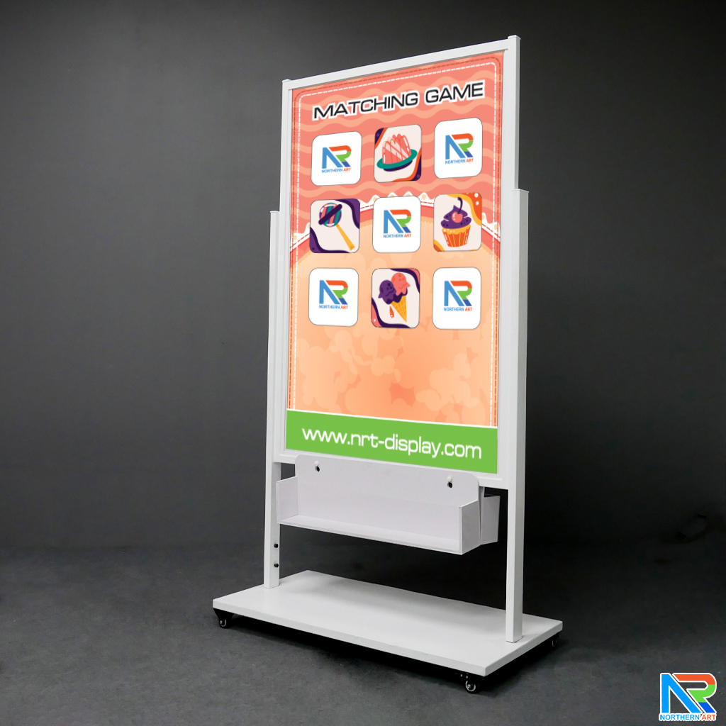 เกมส์เปิดป้ายจับคู่ 9 ช่อง Matching game ขนาด (W)94 x (D)45 x (H)170 cm.พร้อมล้อเลื่อน เคลื่อนย้ายสะดวก