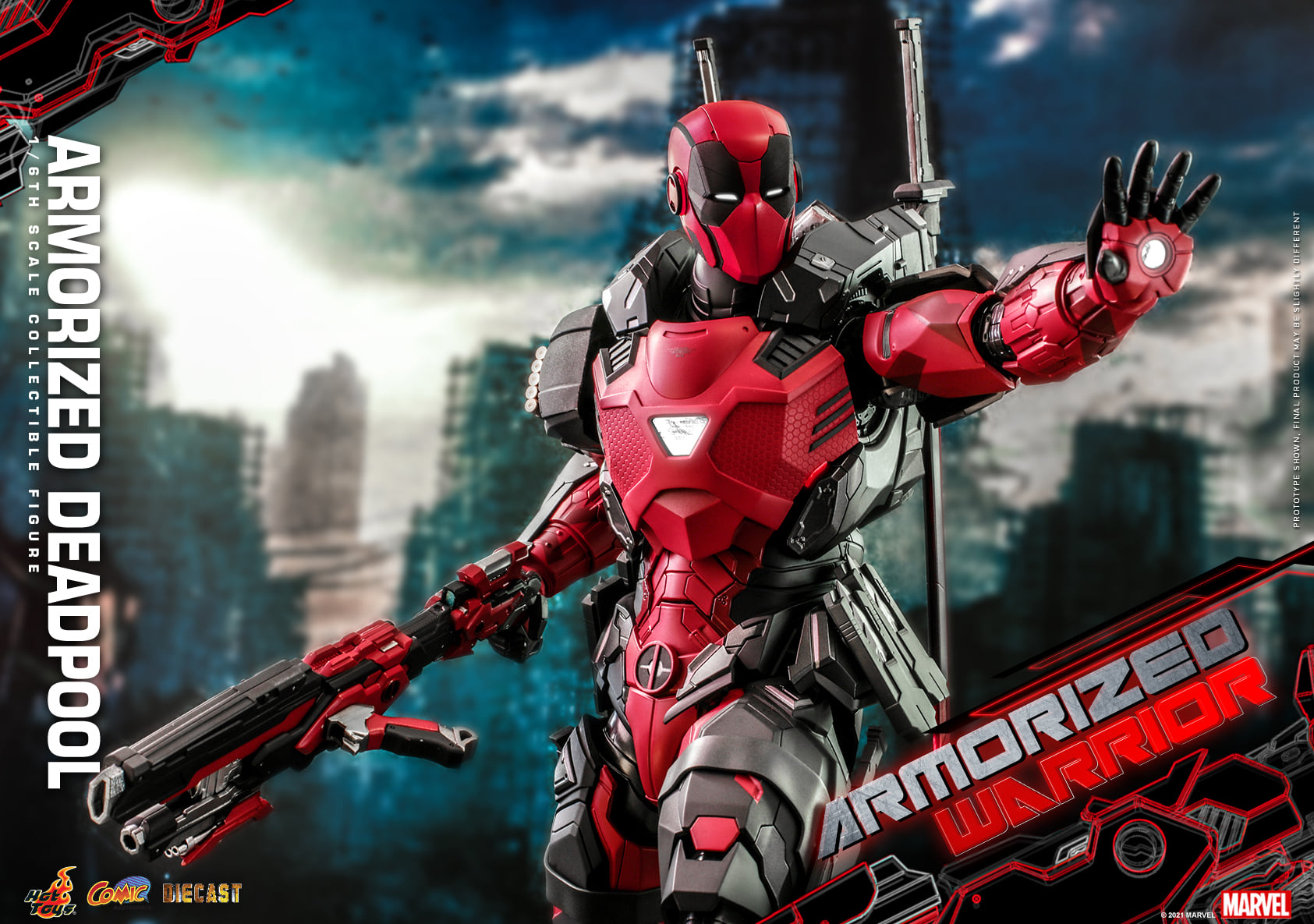 Hot Toys CMS09D42 1/6 Armorized Warrior - Armorized Deadpool (SE)