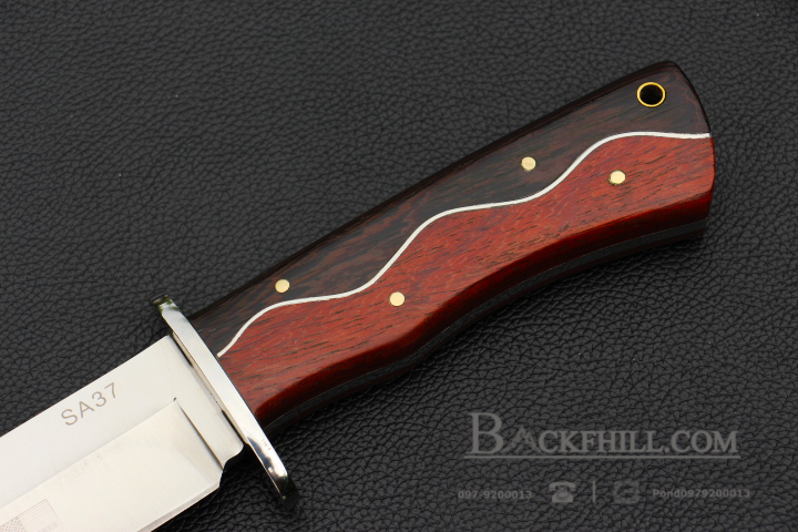 มีดใบตาย COLUMBIA รุ่น SA37 ใบมีดทรงโบวี่ ด้ามจับลายไม้คลาสสิค ไม้เนื้อแข็งอย่างดี พร้อมซองไนลอน