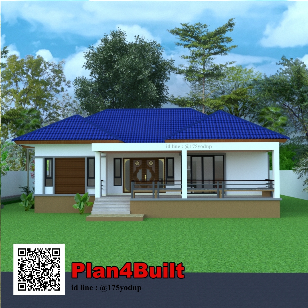 แบบบ้านชั้นเดียวทรงปั้นหยา มุงซีแพคโมนีย