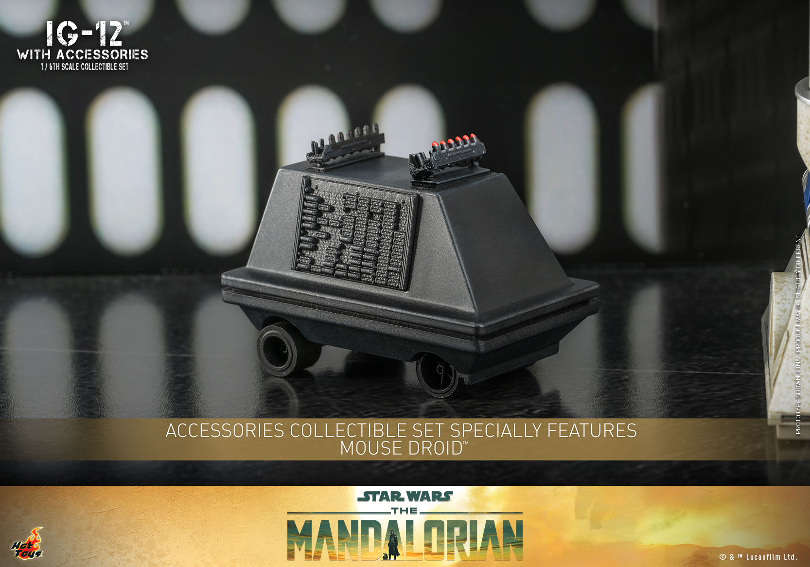 Hot Toys TMS105 1/6 Star Wars: The Mandalorian™ - IG-12™ With Accessories Set