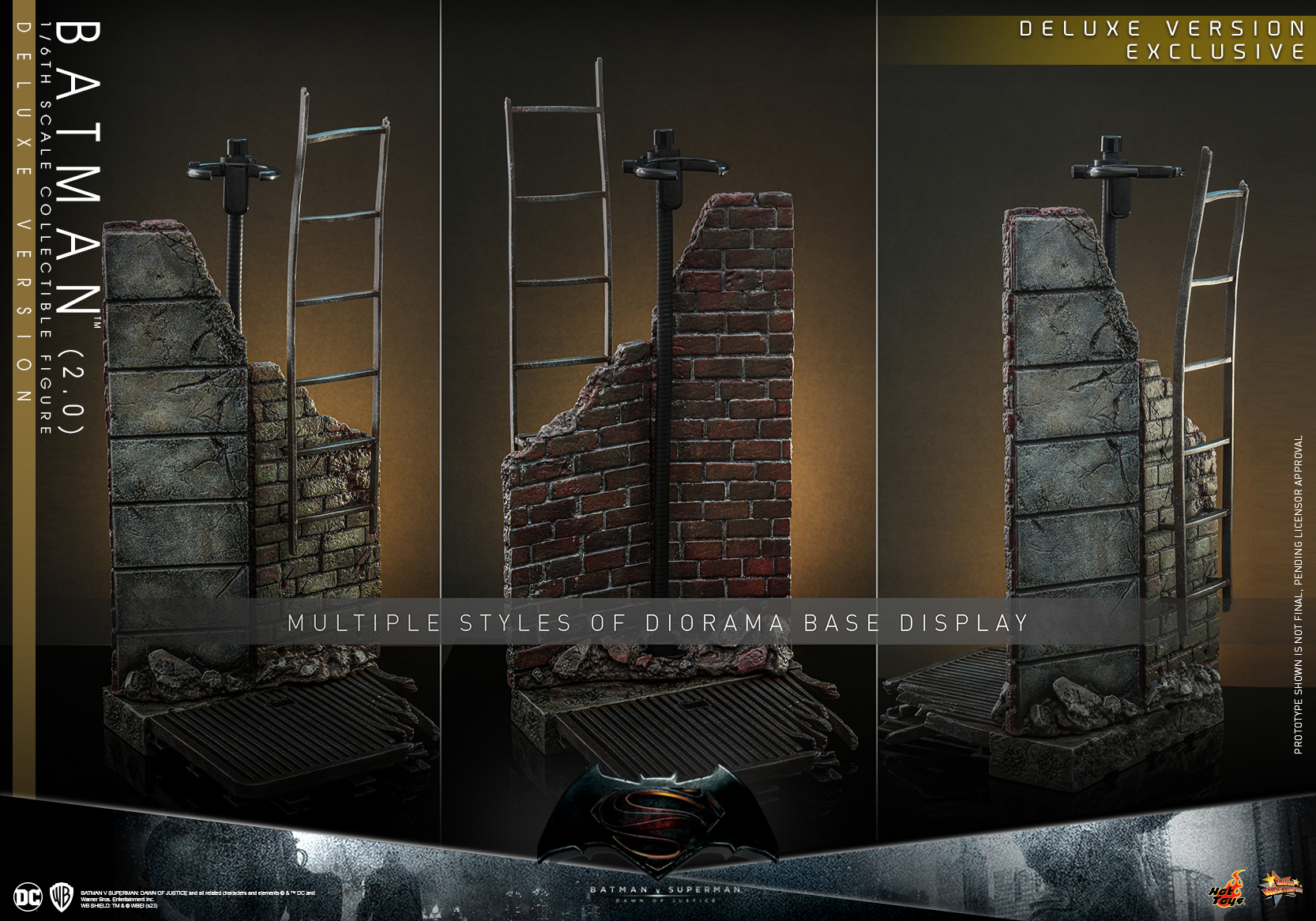 Hot Toys MMS732 1/6 Batman v Superman: Dawn of Justice - Batman (2.0) [Deluxe Version]