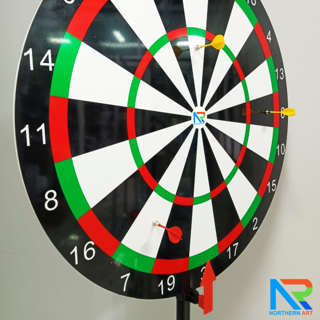 เกมส์ปาเป้าตั้งพื้น ขนาด 80 cm. หมุนได้ พร้อมลูกดอกแม่เหล็ก 10 อัน ปรับระดับสูงต่ำได้ตามความต้องการ ปลอดภัย จัดเก็บง่าย