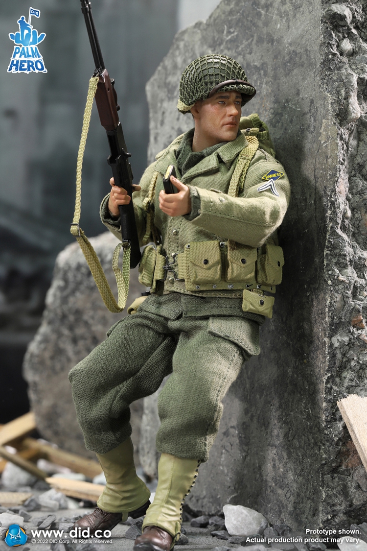 DID XA80012 1/12 Palm Hero Series WWII US 2nd Ranger Battalion Series 4 - Private Reiben