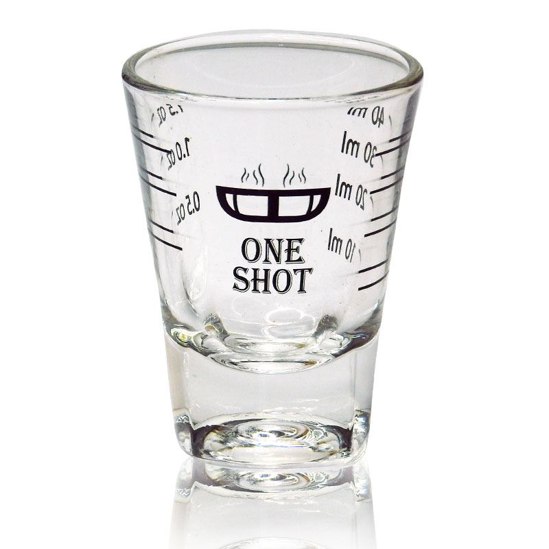 DDelisio One shot glass with scale black color 1610-050