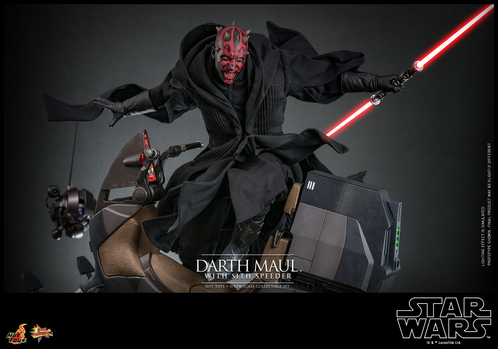 Hot Toys MMS749 Star Wars Episode I: The Phantom Menace™ - Darth Maul™ with Sith Speeder