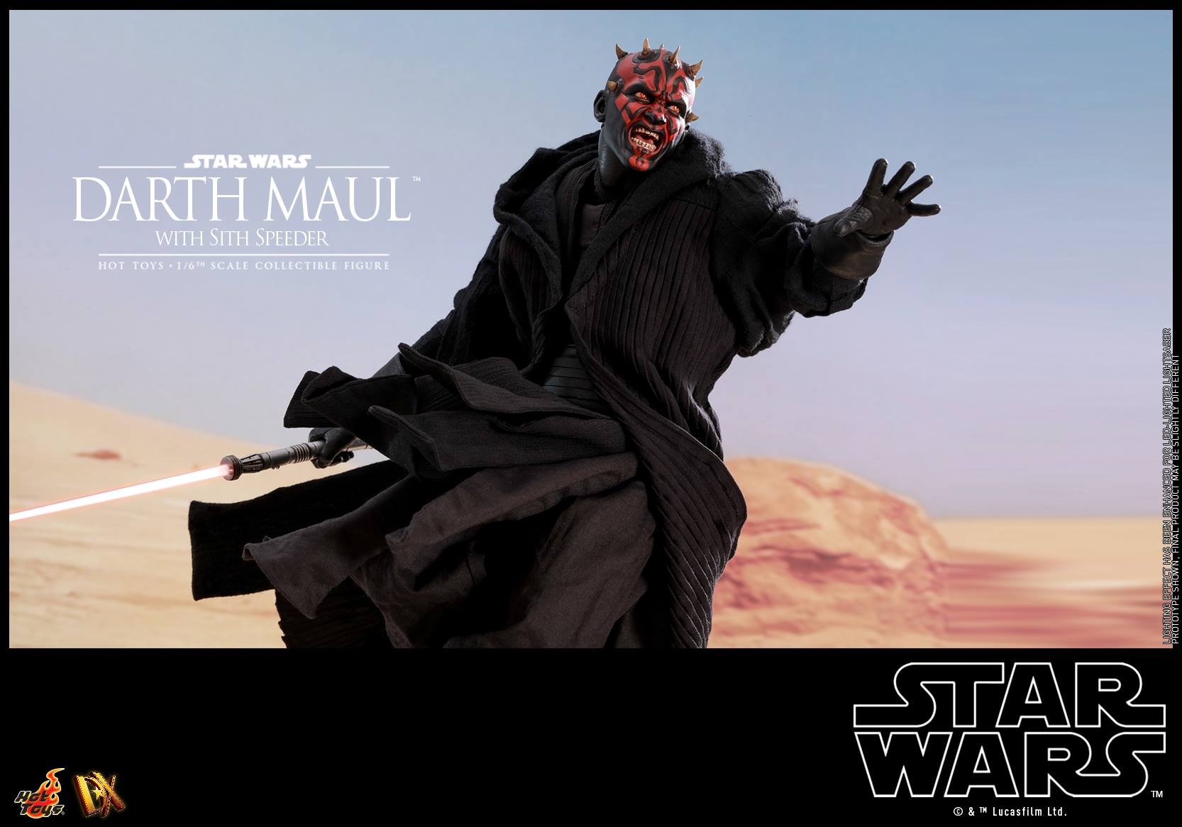 Hot Toys DX17 STAR WARS EPISODE I: THE PHANTOM MENACE - DARTH MAUL WITH SITH SPEEDER
