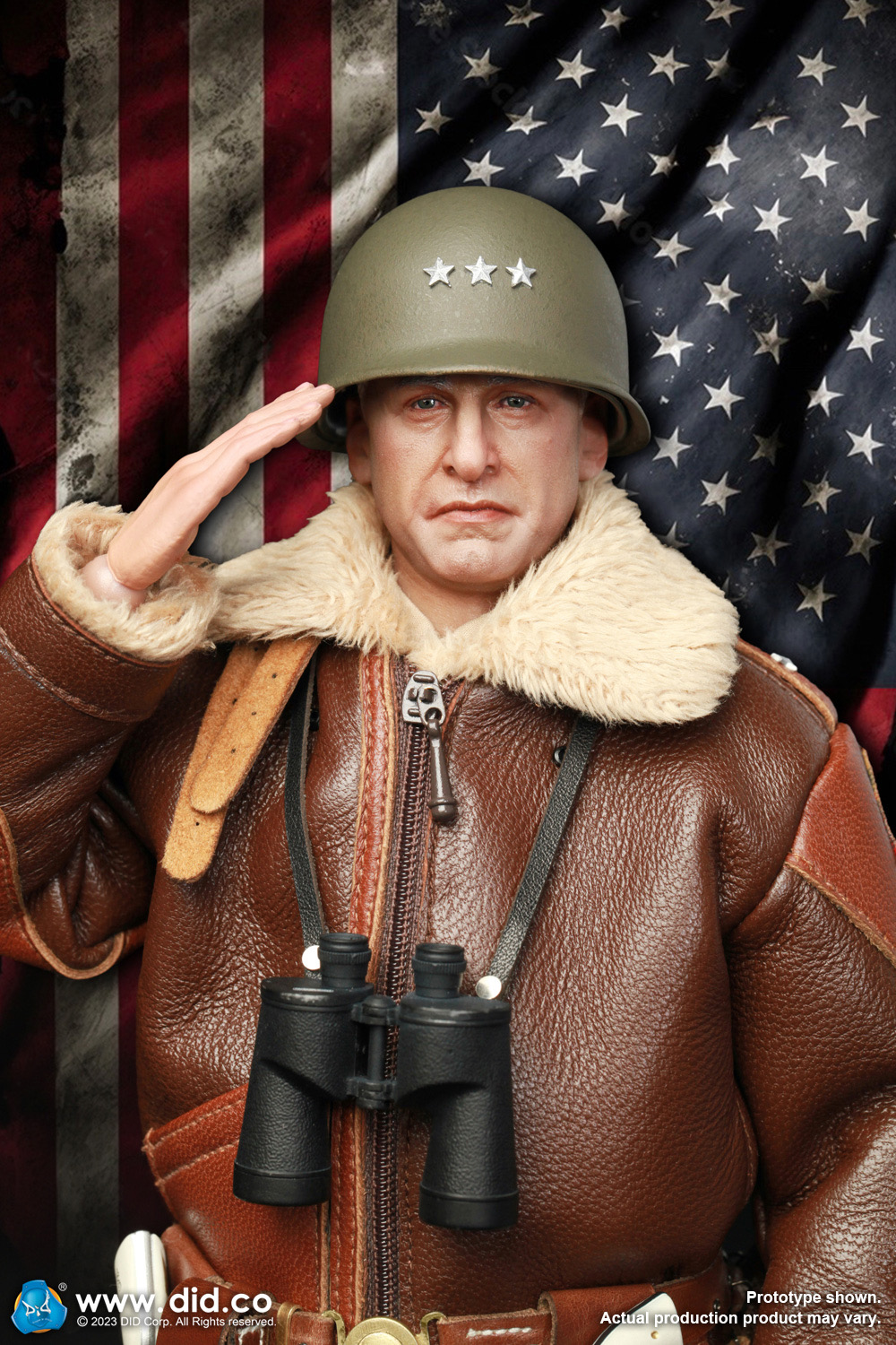 DID A80164+E60071 1/6 WWII General of the United States Army - George Smith Patton Jr.+Accessory Kit