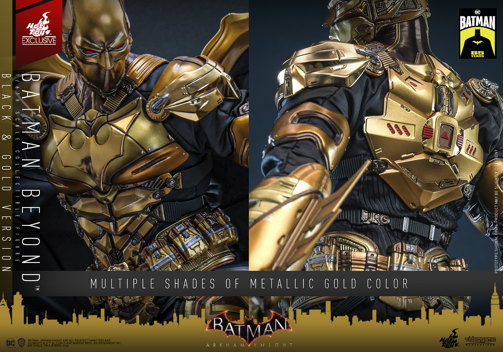 Hot Toys VGM64 Batman: Arkham Knight - Batman Beyond (Black & Gold Version) [Hot Toys Exclusive]