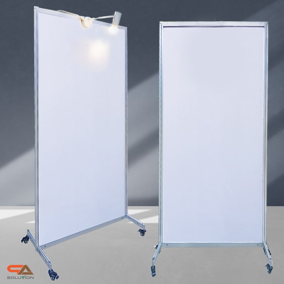 เช่าบอร์ดนิทรรศการ แบบตั้งเดี่ยว พร้อมล้อ ขนาด 100x200 ซม. พับเก็บได้ เคลื่อนย้ายสะดวก พร้อมบริการติดตั้งและรื้อถอน