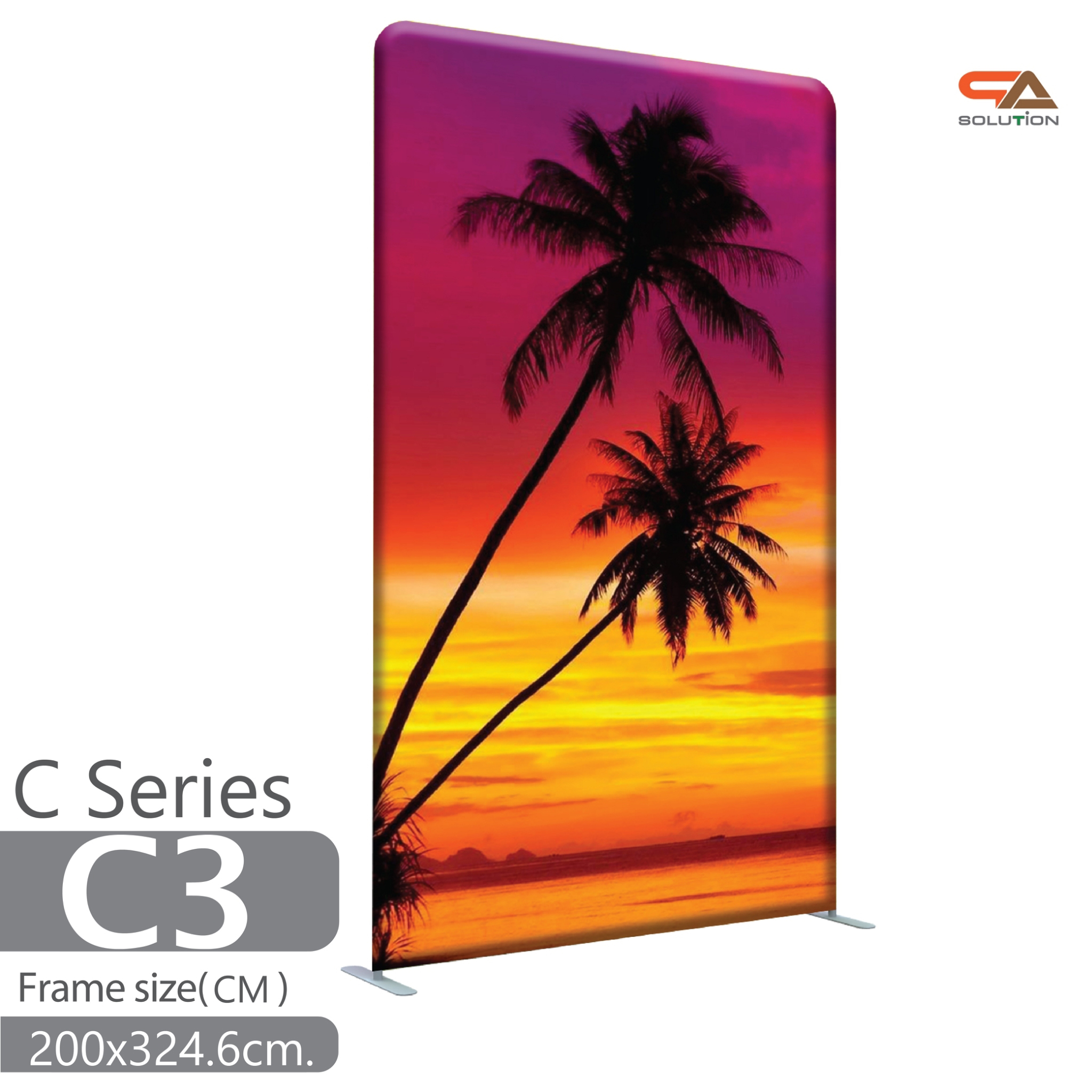 แบคดรอปผ้า รุ่น C series ขนาด (W)200 cm. x (H)228–324.6 cm.โครงอะลูมิเนียม ถอดประกอบได้ พร้อมกระเป๋าใส่อุปกรณ์