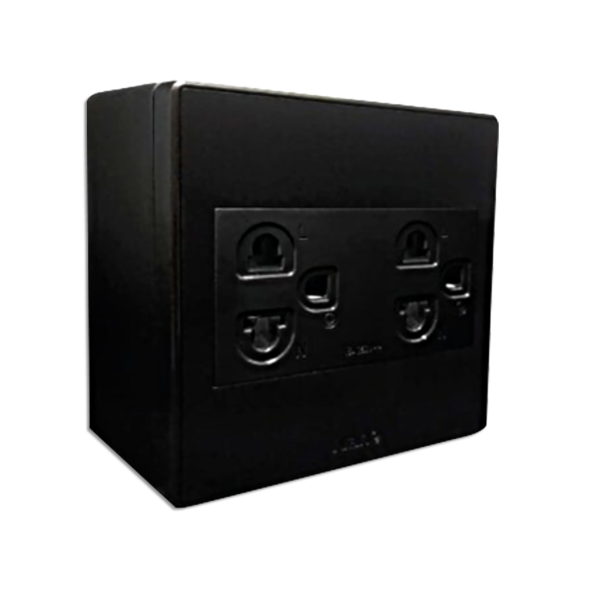 NANO ชุดฝา 3 ช่อง 1 ปลั๊กกราวด์คู่ และบล็อกลอยขนาด 3*3 นิ้ว Classic series สีดำ รุ่น CS8655-BB (16 ชิ้น/กล่อง)