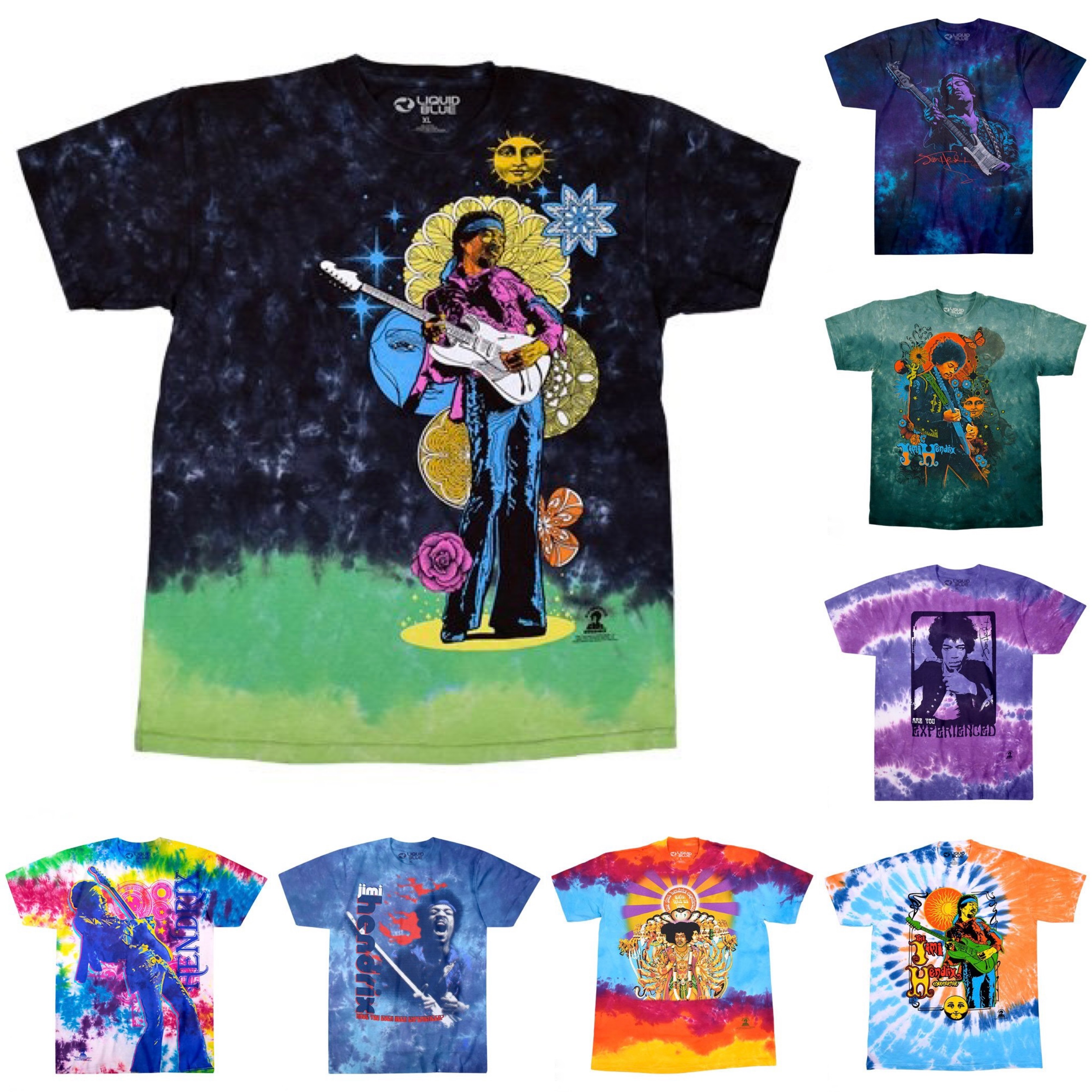 🇺🇸[PREORDER] เสื้อวง JIMI HENDRIX T-SHIRT รวมลายสุดฮิต ลิขสิทธิ์แท้ LIQUID BLUE จาก USA