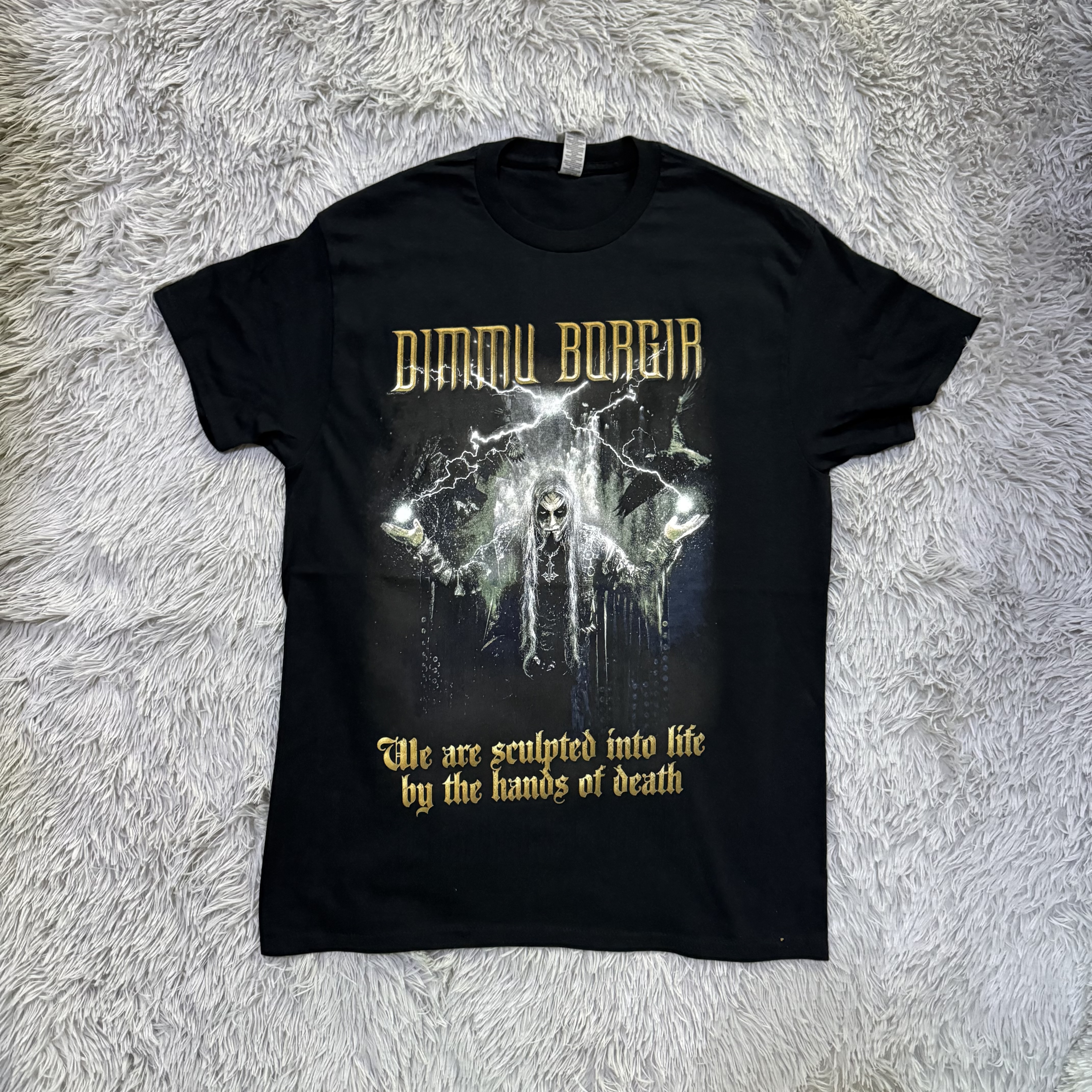 #พร้อมส่ง เสื้อวงดนตรี DIMMU BORGIR T-SHIRT ลาย HANDS OF DEATH (มีสกรีนหลัง) ลิขสิทธิ์ของแท้ EU