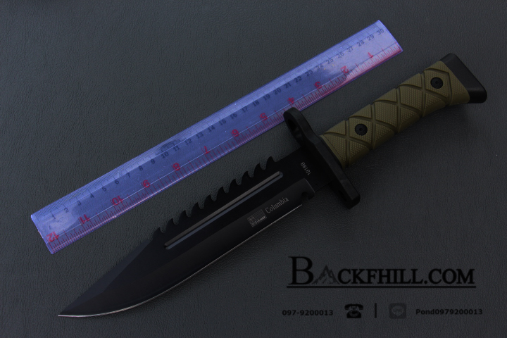 มีดใบตาย COLUMBIA รุ่น 1918B Hunting Survival Knife มีดเดินป่าทรงสวย พร้อมซอง ABS แข็ง ขนาด 13 นิ้ว