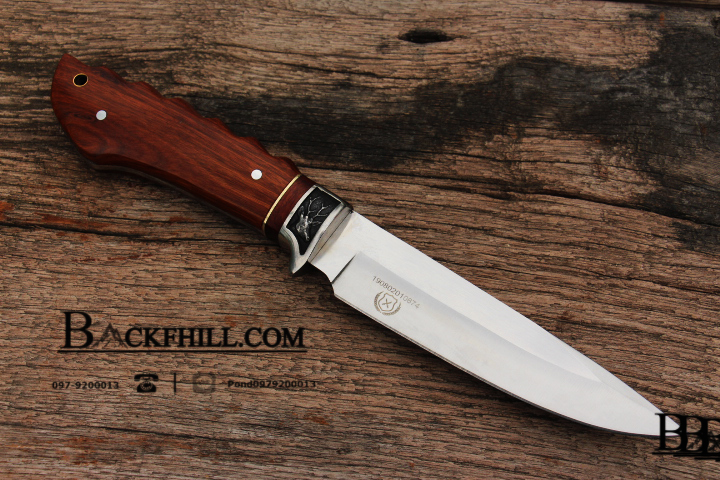 มีดใบตาย COLUMBIA รุ่นB3184 ใบมีดทรงสวย ด้ามจับ ลายคลาสสิค ไม้อย่างดี พร้อมซองไนลอน