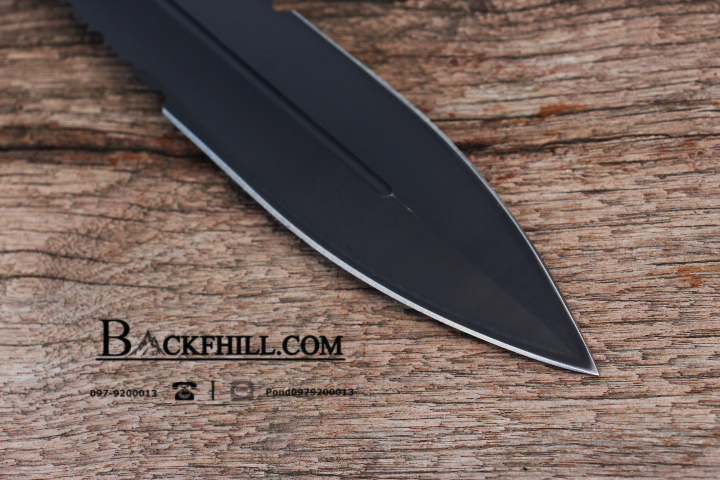 มีดใบตาย COLUMBIA รุ่น 5568A ใบมีด 2 คม โคนใบเลื่อย พร้อมซองแข็ง