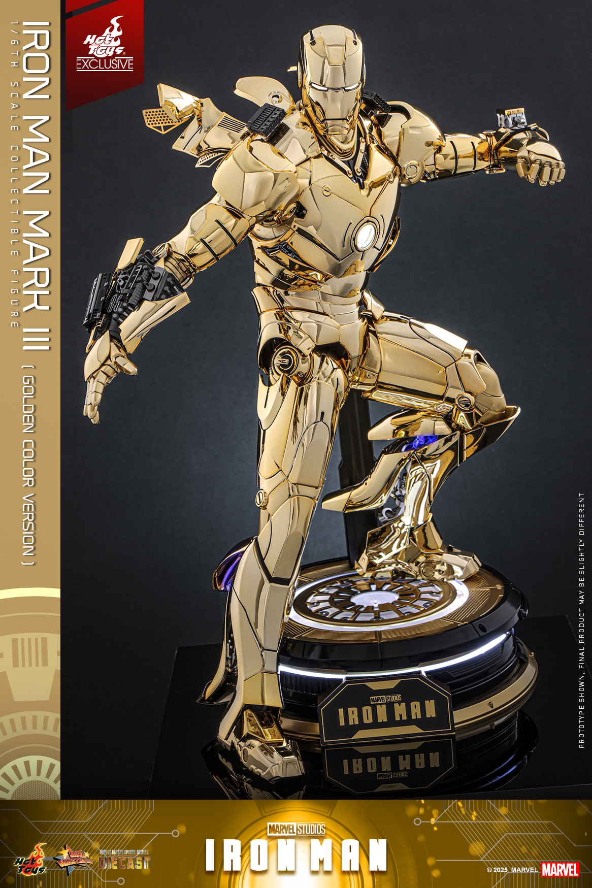 Hot Toys MMS764D69 Iron Man - Iron Man Mark III (Golden Color Version) [Hot Toys Exclusive]