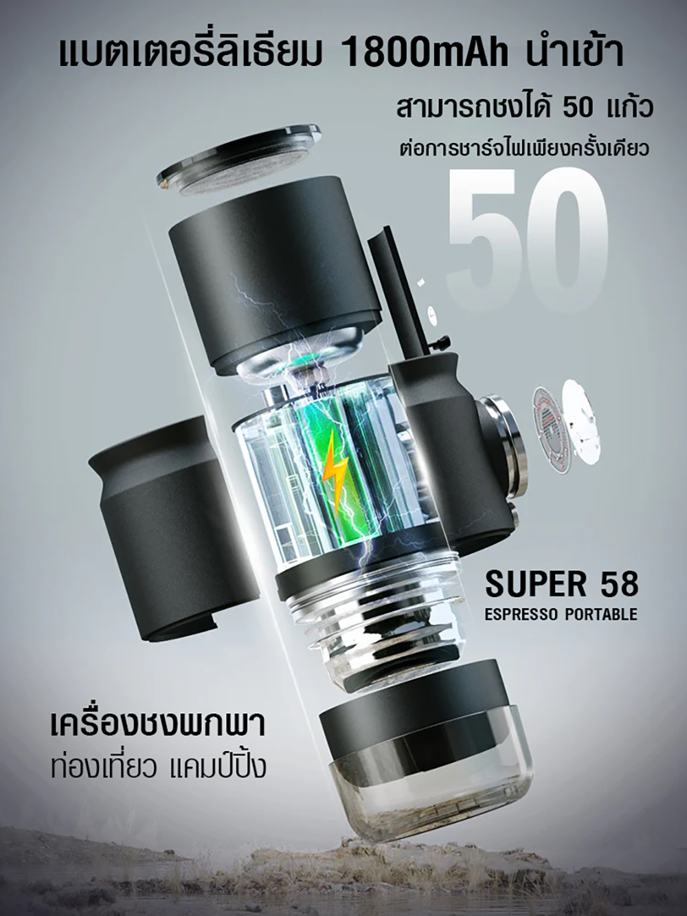 STARSEEKER SUPER58 เครื่องชง พกพา แคมป์ปิ้ง