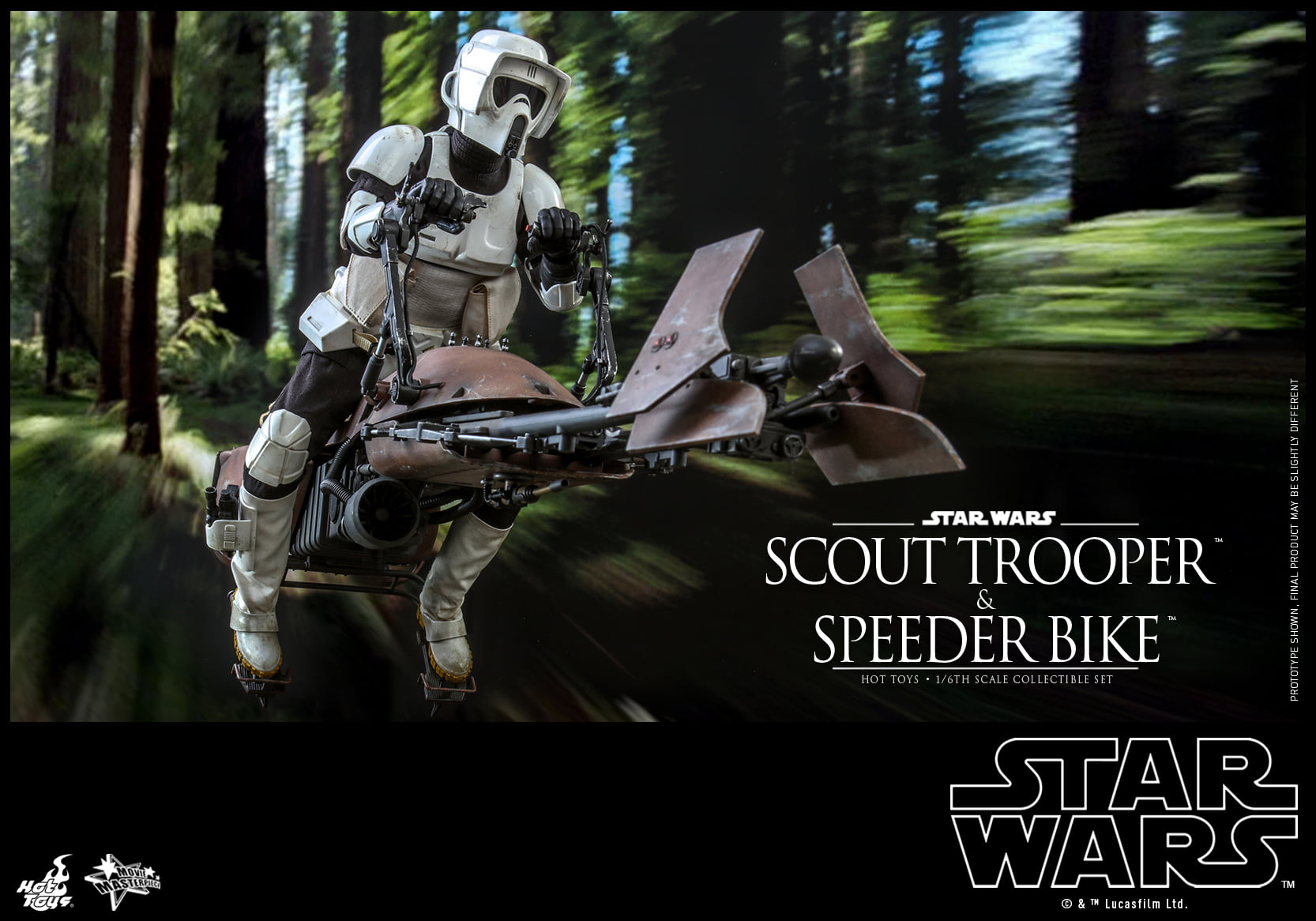 Hot Toys MMS612 1/6 Star Wars: Return of the Jedi - Scout Trooper and Speeder Bike