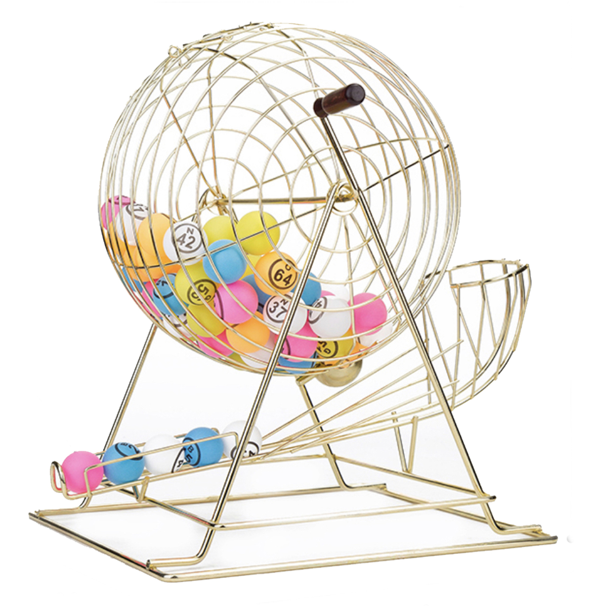 BINGO GAME เกมส์บิงโก กล่องจับรางวัล สีทอง ขนาด (W)39 X (L)39 X (H)48 cm. หมุนได้ 360 องศา