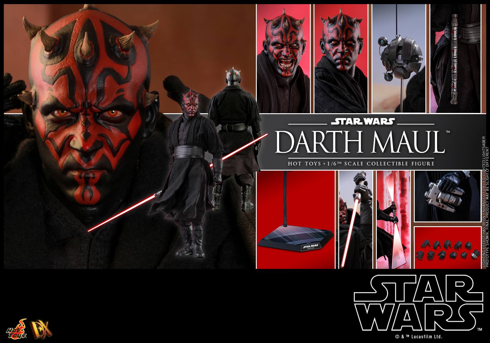 Hot Toys DX16 STAR WARS EPISODE I: THE PHANTOM MENACE - DARTH MAUL (Special Edition)