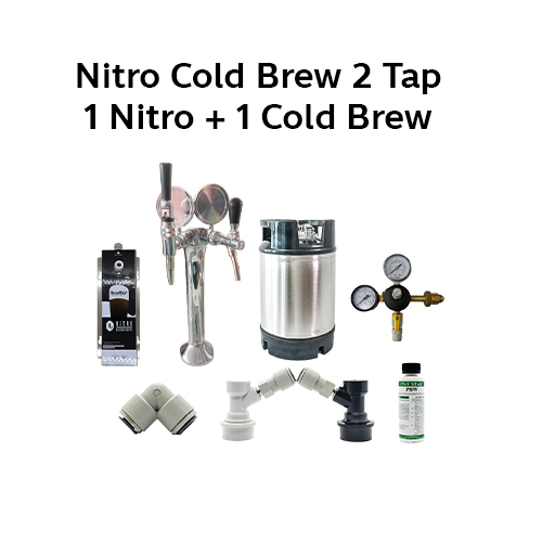 Nitro Cold Brew Set 2 Taps, 1 Nitro+1 Cold Brew