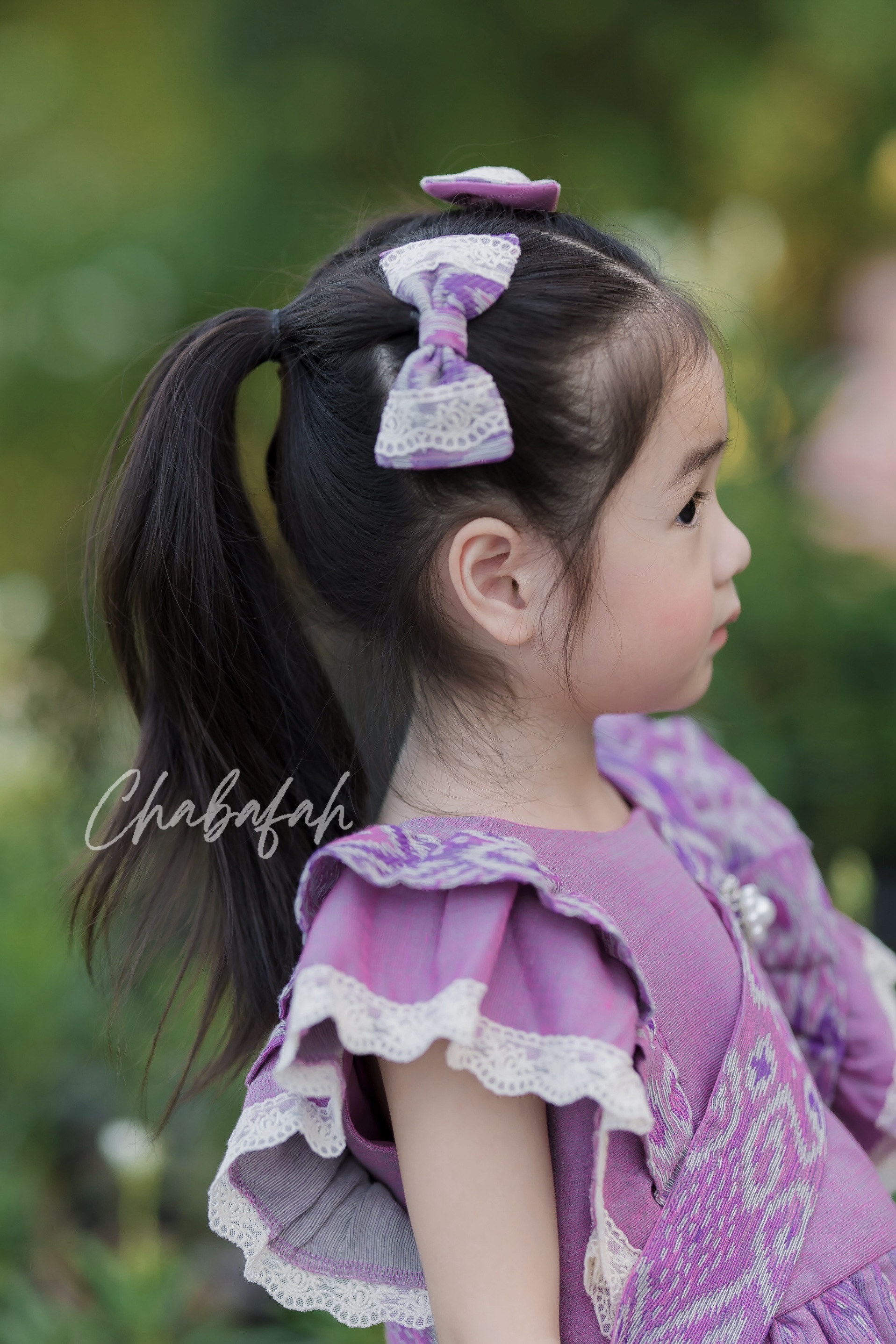 (ขายเป็นคู่) กิ๊ฟติดผมผ้าไทย แบรนด์ Chabafah