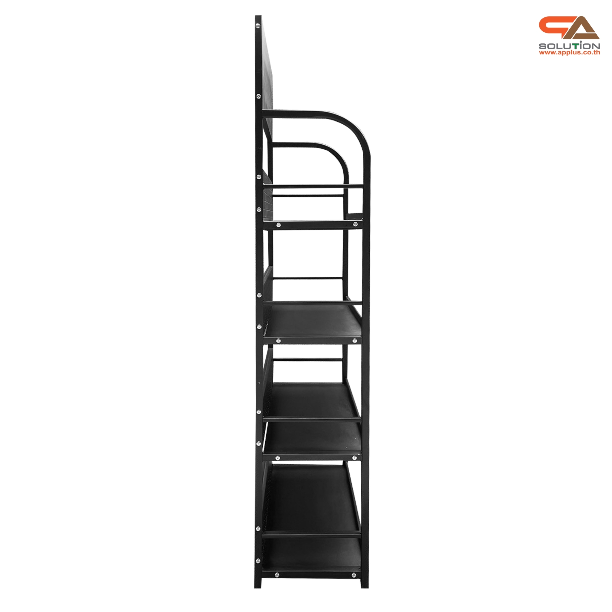 ชั้นวางสินค้าเหล็ก 4 ชั้น สีดำ ขนาด (W)60 x (D)30 x (H)160 ซม. ถอดประกอบได้