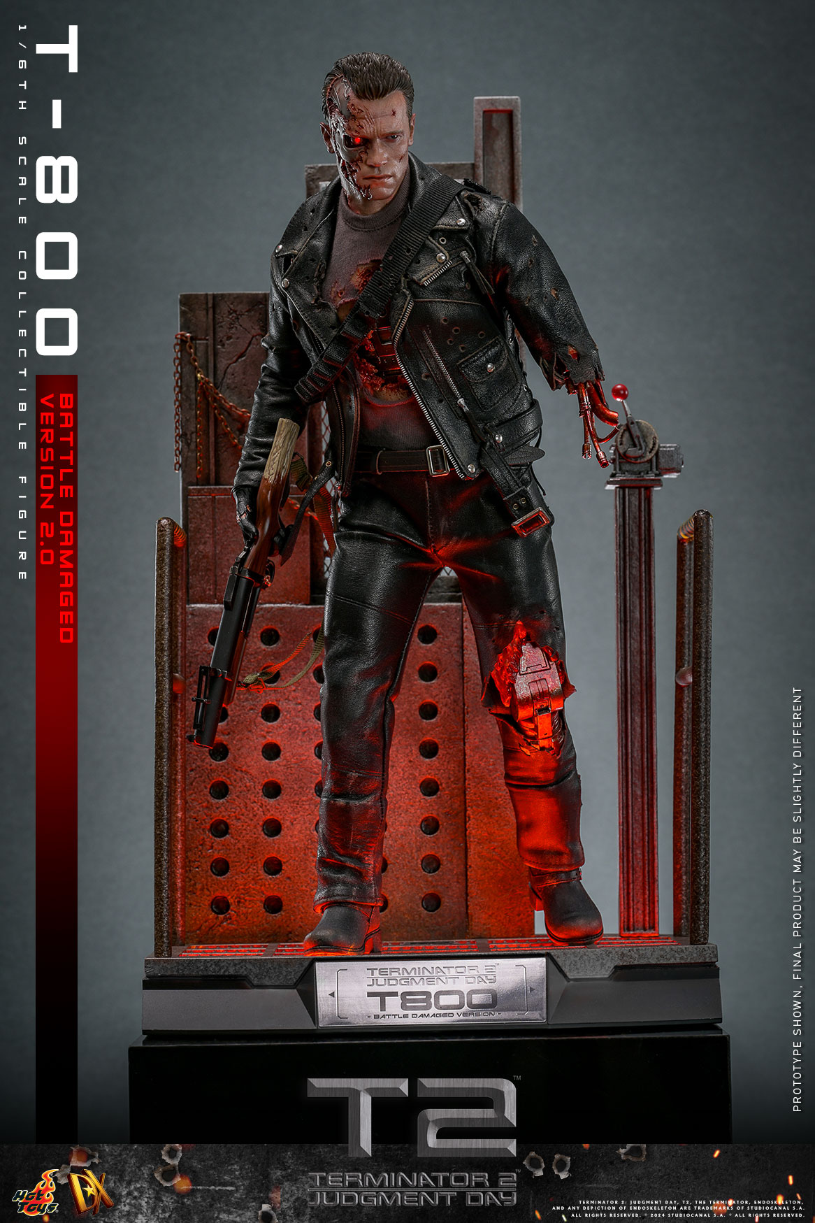 Hot Toys DX46 Terminator 2: Judgment Day - T-800 (Battle Damaged Version 2.0)