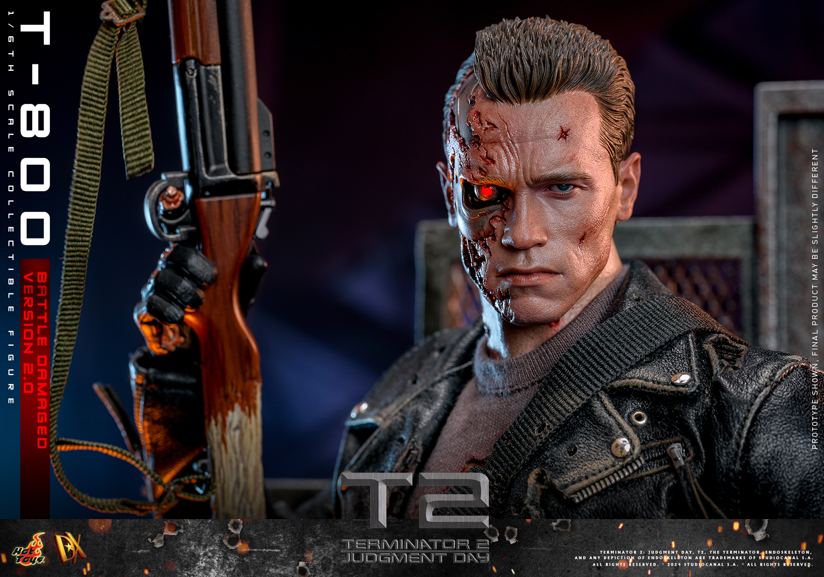 Hot Toys DX46 Terminator 2: Judgment Day - T-800 (Battle Damaged Version 2.0)