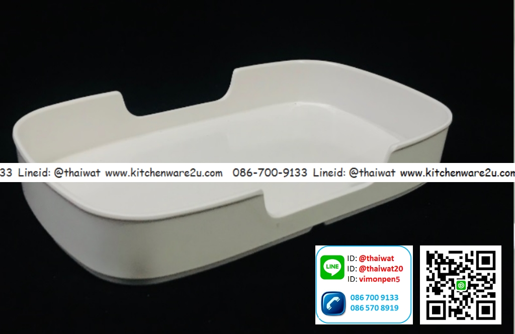 P08063 ถาดสุกี้ 9.5 นิ้ว สีพื้น เมลามีนแท้ Flowerware เครือซูปเปอร์แวร์ No.T2460-9.5 (ราคาส่งต่อ 12 ใบ: เฉลี่ย 100 บ/ใบ)