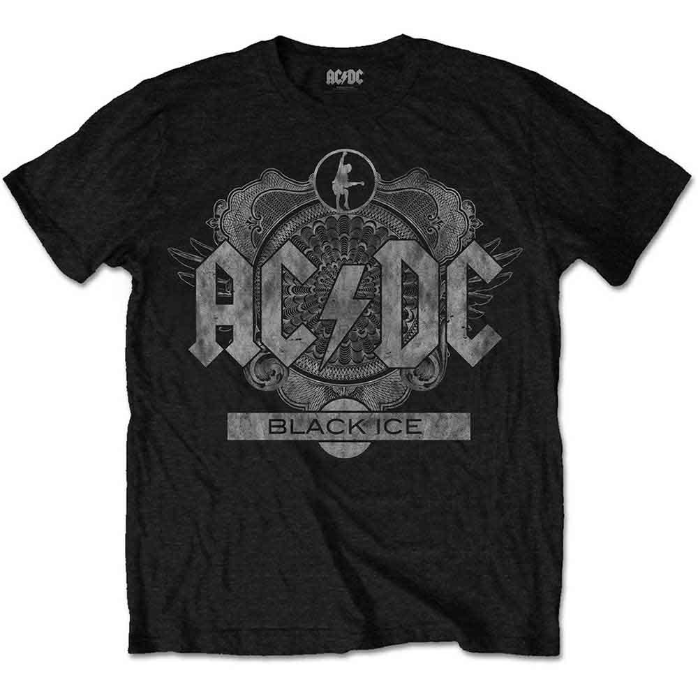 AC/DC Unisex T-Shirt: Black Ice BLACK