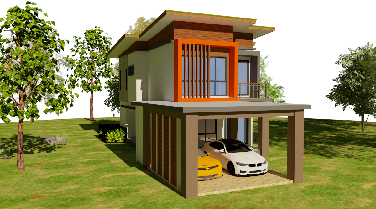 แบบบ้าน2ชั้น สไตล์โมเดิร์น