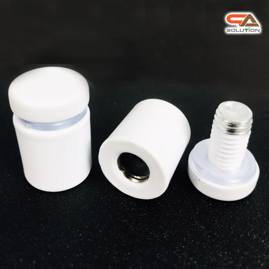 หมุดลอยสแตนเลส สีขาว ขนาด 19*25 mm.ยึดกรอบภาพอะคริลิค หรือหมุดยึดกระจก (สั่งขั้นต่ำ 12 ตัว)