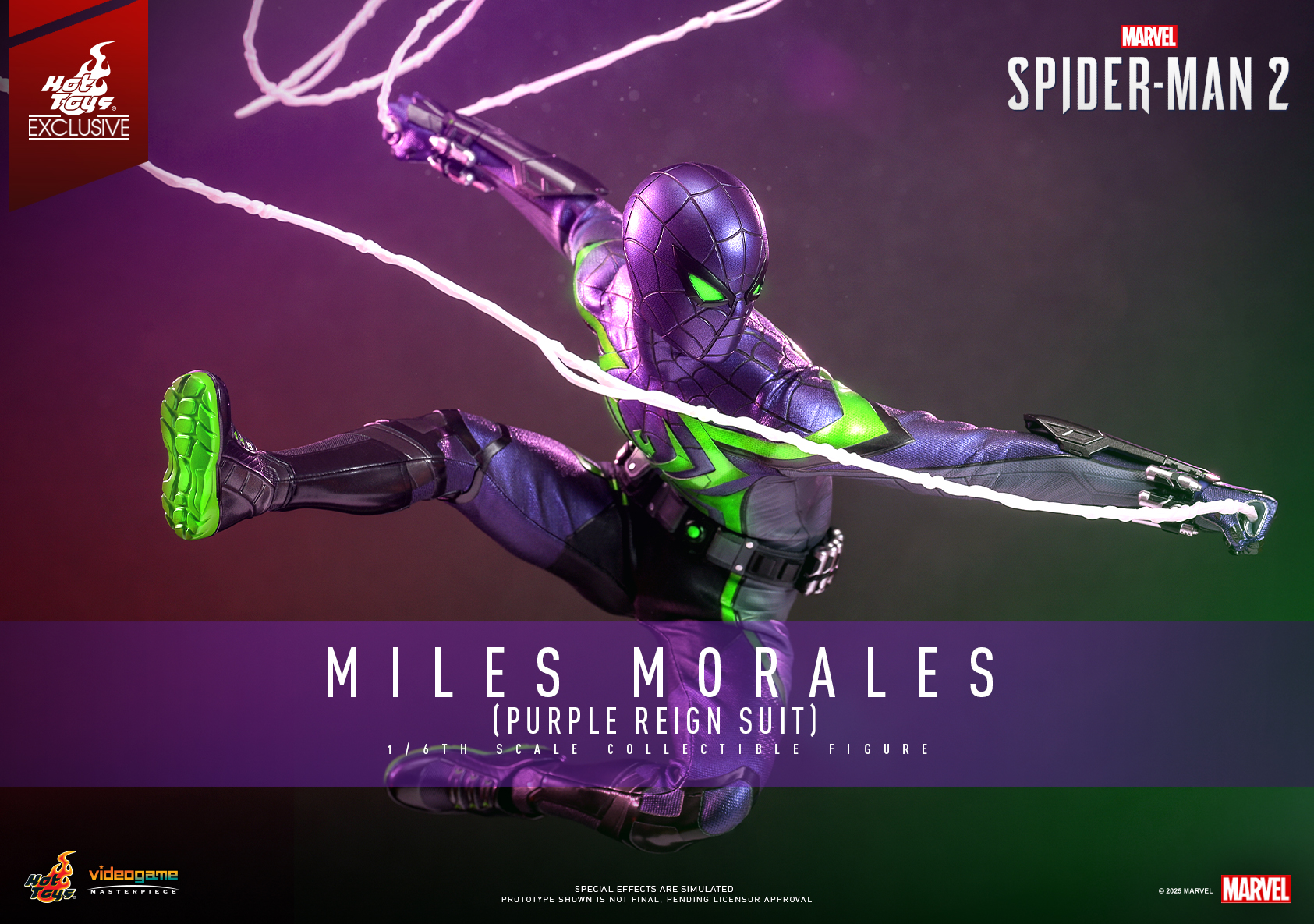 Hot Toys VGM68 Marvel's Spider-Man 2 - Miles Morales (Purple Reign Suit) [Hot Toys Exclusive]
