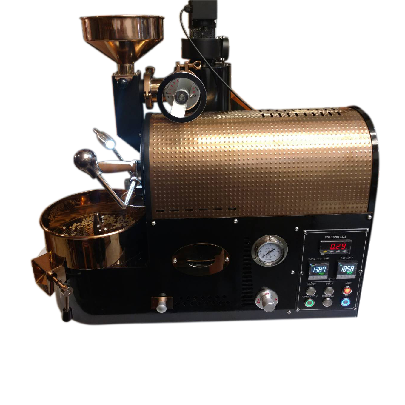 เครื่องคั่วเมล็ดกาแฟ DELISIO 600 กรัม ระบบแก๊ส-PC