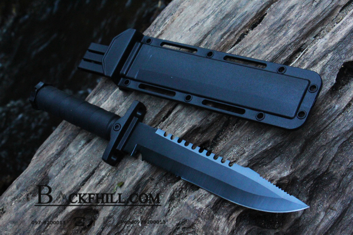 มีดพกลุยป่า COLUMBIA รุ่น 2328A # มีดทรงโบวีใบรมดำสำหรับลุยป่า ขนาด 14 นิ้ว พร้อมซองแข็ง