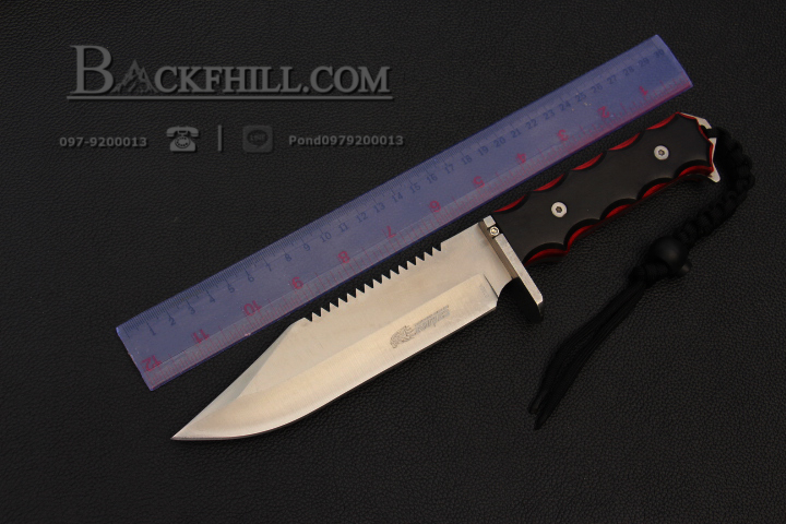 มีดใบตาย COLUMBIA รุ่น S032A 5Cr15mov สปาตาใบหนา ด้ามจับ Micarta อย่างดี พร้อมซองไนลอน