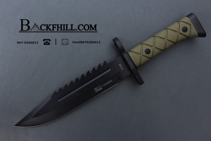 มีดใบตาย COLUMBIA รุ่น 1918B Hunting Survival Knife มีดเดินป่าทรงสวย พร้อมซอง ABS แข็ง ขนาด 13 นิ้ว