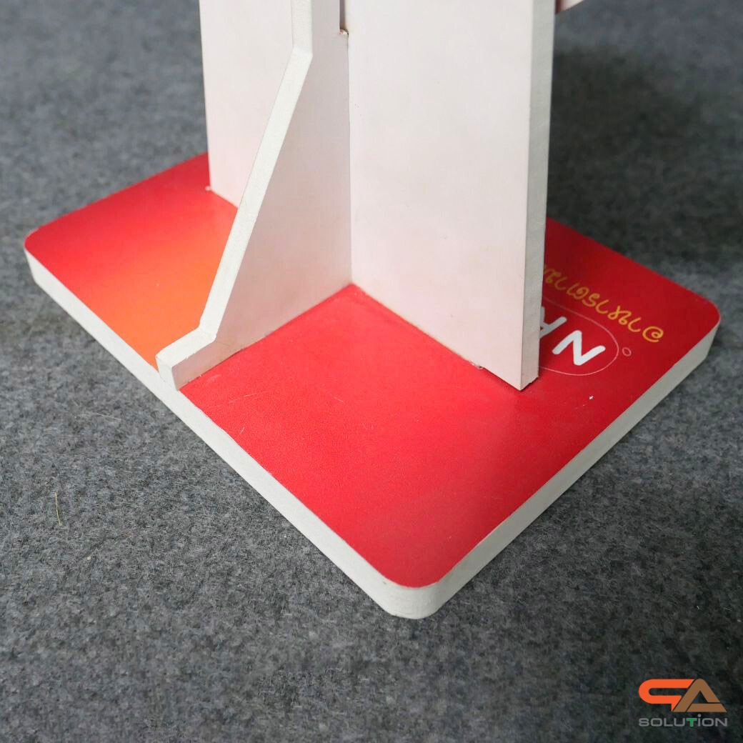 เกมส์วงล้อตั้งโต๊ะ ขนาดวงล้อ 20 ซม. สูง 30 ซม. วัสดุพลาสวูดสีขาว หนา 8-15 มม. ถอดประกอบได้