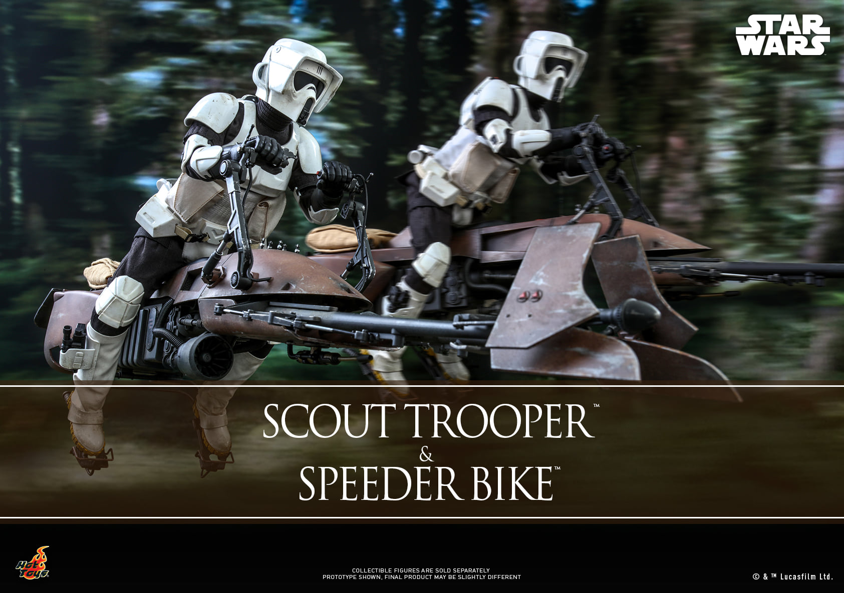 Hot Toys MMS612 1/6 Star Wars: Return of the Jedi - Scout Trooper and Speeder Bike