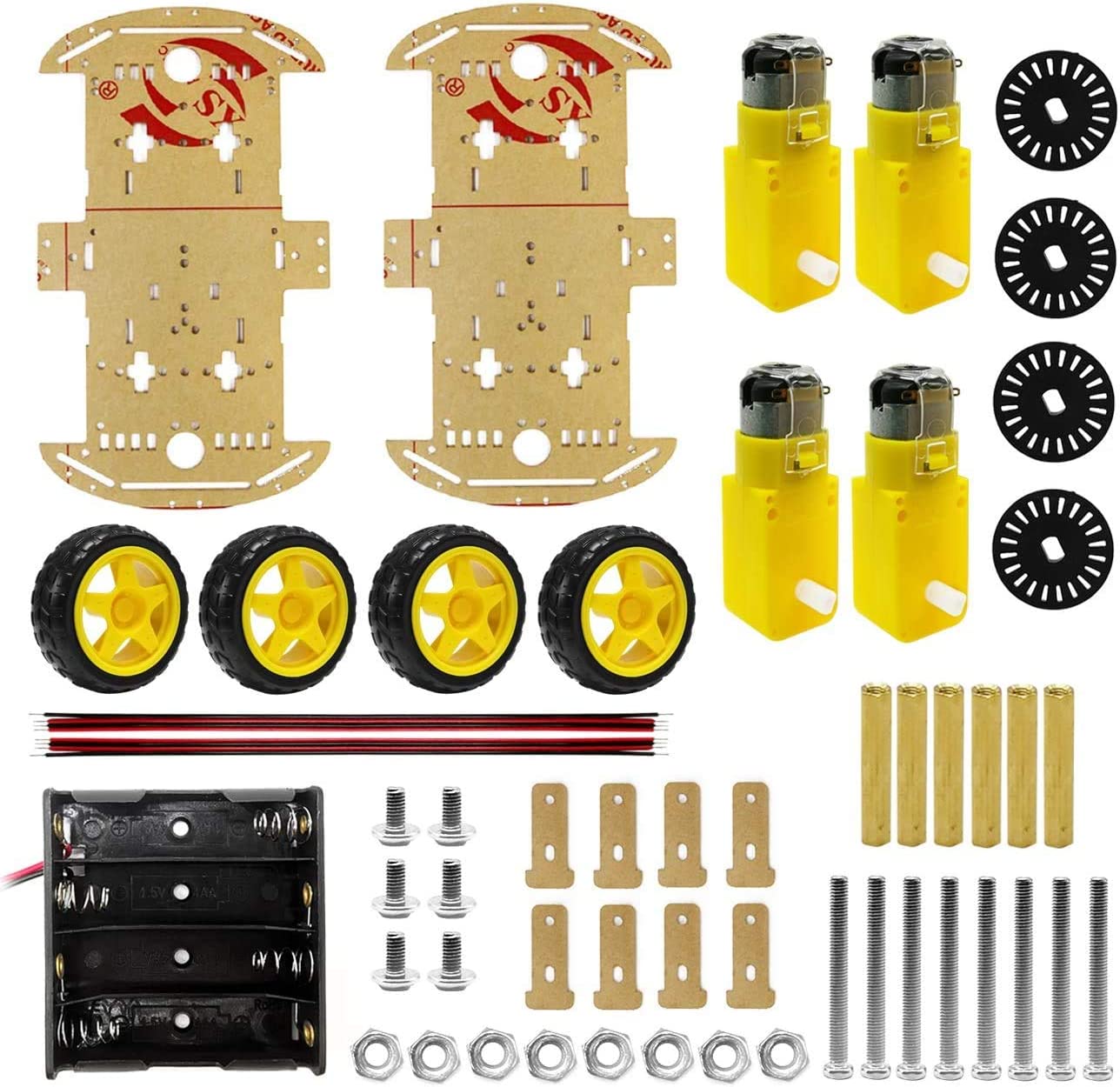 รถหุ่นยนต์ Robot Smart Car 4WD ชุดขับเคลื่อน 4 ล้อ