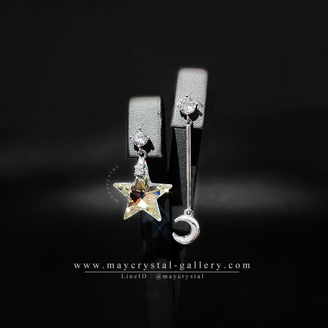 ต่างหูคริสตัลแบรนด์ จากประเทศออสเตรีย (Embellished with Crystals from Austria)